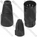 Штекер XLR 4pin, под шнур, корпус металл, чёрный