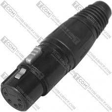 Гнездо XLR 5pin, под шнур, корпус металл, чёрное