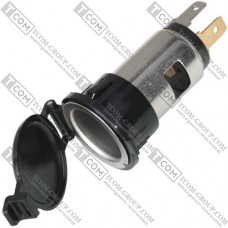 Гнездо прикуривателя 12V 120W, монтажное, корпус металл. с пластиковой крышкой
