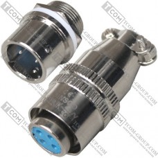 Разъём XS12 быстросъёмный 2pin (штекер кабельный+гнездо монтажное)