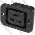 Гніздо мережеве Daier AC-06A, 3pin, монтажне, корпус пластик
