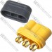 Гнездо питания Amass MR60(F), 3-х контактное, жёлтое