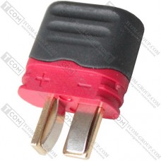 Штекер питания Amass T-Plug(M), 2-х контактный, красный