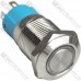 Кнопка антивандальная 12мм с подсветкой, с фиксацией, OFF-ON, 220V, выводы под пайку