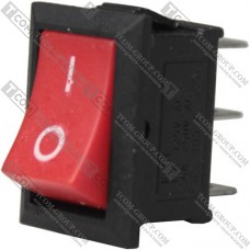 Переключатель Daier KCD1-102, ON-ON, 3pin, 10A 125V/6A 250V, красный