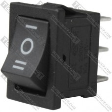 Переключатель Daier KCD1-2-103, ON-OFF-ON, 3pin, 10A 125V/6A 250V, чёрный