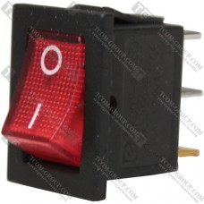 Переключатель Daier KCD1-2-101N RD, ON-OFF, 3pin, 10A 125V/6A 250V, красный