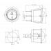 Переключатель Daier KCD1-5-102, ON-ON, 3pin, 6A 250V, красный