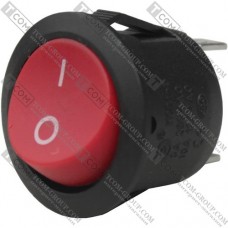 Переключатель Daier KCD1-5-102, ON-ON, 3pin, 6A 250V, красный