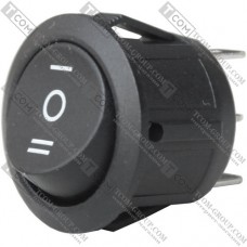 Переключатель Daier KCD1-5-103, ON-OFF-ON, 3pin, 6A 250V, чёрный