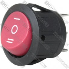 Переключатель Daier KCD1-5-103, ON-OFF-ON, 3pin, 6A 250V, красный