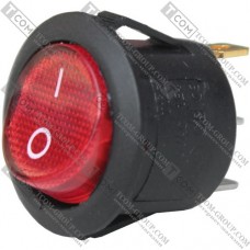 Переключатель Daier KCD1-5-101N с подсветкой, ON-OFF, 3pin, 6A 250V, красный