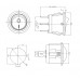 Переключатель Daier KCD1-5-101N RD, белый корпус