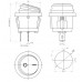 Переключатель Daier KCD1-5-101W RD