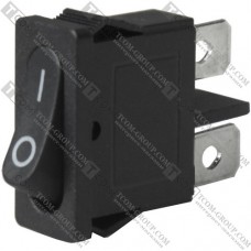 Переключатель Daier KCD1-12-101, ON-OFF,  2pin, 6A 250V, чёрный