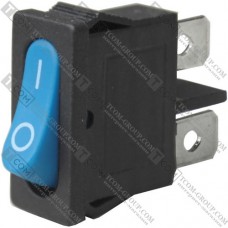 Переключатель Daier KCD1-12-101, ON-OFF,  2pin, 6A 250V, синий