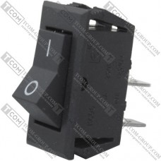 Переключатель Daier KCD6-101 BK, ON-OFF, 2pin, 6A 250V, чёрный