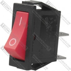 Переключатель Daier KCD3-101, ON-OFF, 2pin, 15A 250V, красный