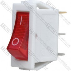 Переключатель Daier KCD3-101N RD, белый корпус