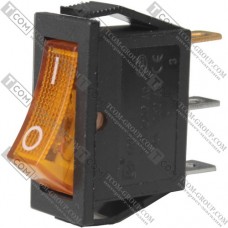 Переключатель Daier KCD3-101N, с подсветкой, ON-OFF, 3pin, 15A 250V, жёлтый