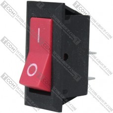 Переключатель Daier KCD3-8-101, ON-OFF, 2pin, 6A 250V, красный