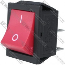 Переключатель Daier KCD2-201, ON-OFF, 4pin, 15A 250V, красный