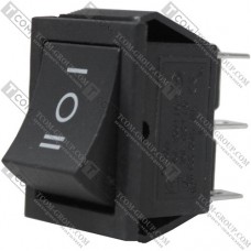 Переключатель Daier KCD2-203, ON-OFF-ON, 6pin, 15A 250V, чёрный