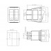 Переключатель Daier KCD2-2101EN, двойной, с подсветкой, ON-OFF, 6pin, 15A 250V Переключатель Daier KCD2-2101EN, двойной, с подсветкой, ON-OFF, 6pin, 15A 250V