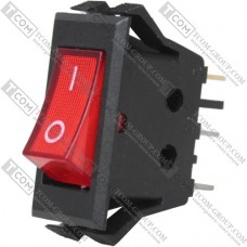 Переключатель Daier KCD3-2-101NC, с подсветкой, ON-OFF, 3pin, 15A 250V, красный