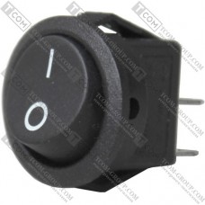Переключатель малый Daier KCD5-2-101, ON-OFF, 2pin, 3A 250V, чёрный