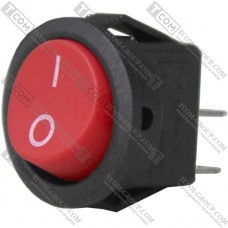 Переключатель малый Daier KCD5-2-101, ON-OFF, 2pin, 3A 250V, красный