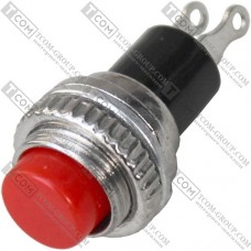 Кнопка Daier DS-314 RD, OFF-(ON), 2pin, 0.5A 250VAC, красный