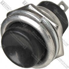 Кнопка Daier DS-212, OFF-(ON), 2pin, 3A 250V, чорна