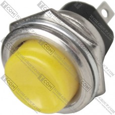 Кнопка Daier DS-212, OFF-(ON), 2pin, 3A 250V, жёлтая
