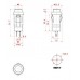 Кнопка Daier DS-213K RD, OFF-(ON), 2pin, 1A 250V, красная