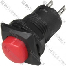 Кнопка Daier DS-226, OFF-ON, 2pin, 1A 250V, червона