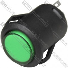 Кнопка Daier R16-503BD-K GN, OFF-(ON), с подсветкой, 4pin, 3A 250V, зелёная
