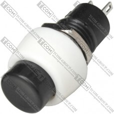 Кнопка Daier DS-451, OFF-(ON), 2pin, 1A 250V, чёрная, белый корпус