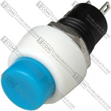 Кнопка Daier DS-451, OFF-(ON), 2pin, 1A 250V, синяя, белый корпус