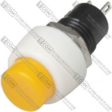 Кнопка Daier DS-451, OFF-(ON), 2pin, 1A 250V, жёлтая, белый корпус