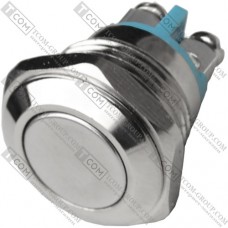 Кнопка антивандальная Daier GQ-16F, OFF-(ON), без фиксации, 2pin, под винт, 3A 250V