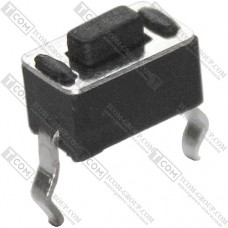 Тактовая кнопка KFC-003C-4.3, OFF-(ON), 2pin, 3.5х6х4.3мм, чёрная