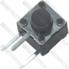Тактовая кнопка KFC-A06P3-5.0, OFF-(ON), 3pin, 6х6х5.0мм, чёрная