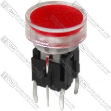 Кнопка Daier TSL-A061-F, без фиксации, 4pin, красная