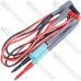 Шнуры мультиметра с тонкими щупами, 20А, 4мм, силиконовый кабель 20AWG (пара)