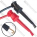 Шнур мультиметра банан-щуп крючок, силиконовый кабель 16AWG, 1м  (пара)