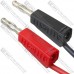 Шнур мультиметра банан, щуп крючок, силикон. кабель 16AWG, 0.6м (пара)