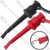 Шнур мультиметра банан, щуп крючок, силикон. кабель 16AWG, 0.6м (пара)