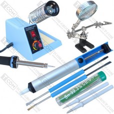 Набор Zhongdi ZD-99Kit, станция ZD99, третья рука, оловоотсос, наконечники