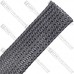Оплётка кабельная WOER PET-16 (4/0,25*48), 11-25мм, чёрная, 100м